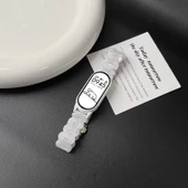 Xiaomi Bileklik 9/NFC için Seramik NFC Beyaz Reçine Akıllı Kordon - Deniz Kalbi-Beyaz - 3