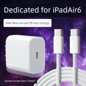 iPad Air 6 Uyumlu 30W USB-C Hızlı Şarj Aleti - 2M Kablo - 1