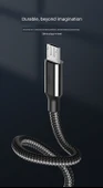 0.2m Kısa Taşınabilir Micro USB Data Kablosu - Gümüş - 8