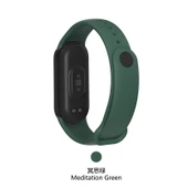Xiaomi Mi Band 3/4/NF Uyumlu Gece Yeşili Silikon Kordon - 1