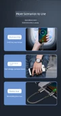 0.2m Kısa Taşınabilir Micro USB Data Kablosu - Sıvı Yumuşak Tutkal Beyaz (2'li Paket) - 9