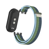 Xiaomi Mi Band 9/9nfc Gece Yarısı Mavi Metal Arayüz Naylon Örgü Kordon - 11