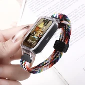 Xiaomi Bileklik 8 Active için Manyetik Tokalı Dokuma Kordon - Resmi Gökkuşağı - 1
