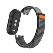 Xiaomi Mi Band 9/9nfc Gece Yarısı Mavi Metal Arayüz Naylon Örgü Kordon - 6