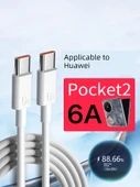 Huawei Pocket2 Uyumlu 66W 6A USB-A - USB-C Hızlı Şarj Kablosu - 1.5 Metre - 2