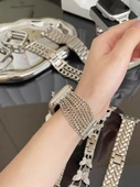 Elmas Kelebekli Apple Watch Kordonu - 46mm - Parlak Gümüş (Son 10 Nesil) - 11