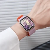 Apple Watch 42/44/45/49mm Uyumlu Mor Kelebek Tokalı Silikon Kordon - 6