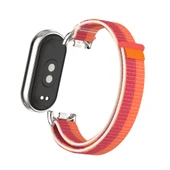 Xiaomi Mi Band 8/8nfc Pelerin Mavi Metal Arayüz Naylon Örgü Kordon - 10