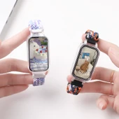 Xiaomi Bileklik 8 Active için Manyetik Tokalı Dokuma Kordon - Resmi Gökkuşağı - 5