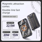 10000mAh Manyetik Kablosuz Powerbank - Koyu Gece Siyahı - 1