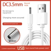 Elektrikli Diş Fırçası Şarj Kablosu ve Adaptörü - USB - 3.5mm Yuvarlak Giriş - 1 Metre - Beyaz thumbnail 3