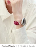 Apple Watch 40mm (4~6/SE) Mor Deri Kordon ve Ekran Koruyucu Film - 5