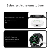 GS3 Akıllı Saat Şarj Aleti - Beyaz Şarj Yuvası + Şarj Başlığı thumbnail 4