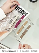 Apple Watch 40mm (4~6/SE) Taupe Deri Kordon ve Ekran Koruyucu Film - 6