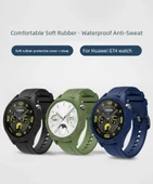 Huawei GT3 46mm Silikon Kılıf Safir Mavisi + 2 Ekran Koruyucu - 8