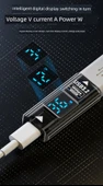 Lightning Dişi - Type-C Adaptör - Şeffaf Dijital Ekran 35W Yan Bükümlü - 9