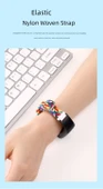 Honor Band 4/5 Uyumlu Siyah Naylon Örgü Velcro Kordon thumbnail 10