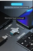 Üçü Bir Arada OTG Adaptörü - Siyah Metal Kasa thumbnail 7