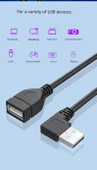 90 Derece Dirsek USB 2.0 Uzatma Kablosu - 0.5m - Yukarı Açılı - 8