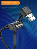 90 Derece Dirsek USB 2.0 Uzatma Kablosu - 0.5m - Yukarı Açılı - 3