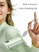 Mini Kapsül Powerbank 5000mAh 22.5W Hızlı Şarj - Kayısı Rengi Type-C Katlanabilir (Gelişmiş Versiyon) - 3