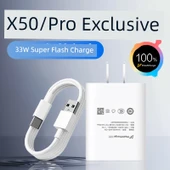 Vivo X50 Serisi 33W Hızlı Şarj Aleti [33W Flaş Başlık + 1m + 1m Kablo] - 2