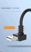 90 Derece Dirsek USB 2.0 Uzatma Kablosu - 0.5m - Yukarı Açılı - 10