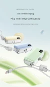 Mini Kapsül Powerbank 5000mAh 22.5W Hızlı Şarj - Kayısı Rengi Type-C Katlanabilir (Gelişmiş Versiyon) - 4