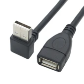 90 Derece Dirsek USB 2.0 Uzatma Kablosu - 1m - Yukarı Açılı - 1