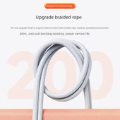 iPad Air4/5 için 30W Hızlı Şarj USB Şarj Aleti - 1m Örgülü Kablo thumbnail 3