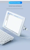 3'ü 1 Arada OTG Adaptör - Gümüş Alüminyum Alaşım - Apple/Type-C/Android - 9