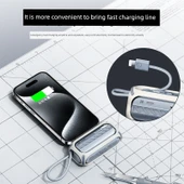20W Hızlı Şarj Mini Powerbank 5000mAh - Gri - 2