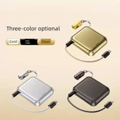 10000mAh Alüminyum Alaşımlı Şarj Aleti - Altın - Apple Adaptörlü - 8