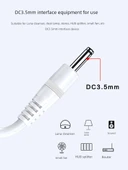 USB - DC 5V 3.5mm Güç Kablosu 1.5m - Beyaz [İki Adet] - 6