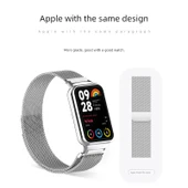 Xiaomi Mi Band 8 Pro Milanese Kordon - Gül Kurusu (Model 1) (Film Hediyeli) - 4