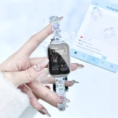 Xiaomi Bracelet 8pro Reçine Kordon - Rose Gold Konnektörlü, Renkli Şeffaf Lazer - 1