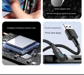 100W Süper Hızlı Şarj Type-C Kablo - 1.5m Hilal Ay thumbnail 7