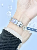 Xiaomi Bracelet 8pro Reçine Kordon - Rose Gold Konnektörlü, Renkli Şeffaf Lazer - 5