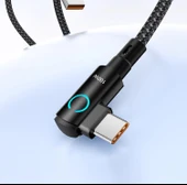 100W Süper Hızlı Şarj Type-C Kablo - 1.5m Hilal Ay thumbnail 5