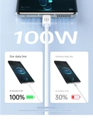 100W 3'ü 1 Arada Hızlı Şarj Kablosu 0.6m Obsidyen Siyahı + Hızlı Şarj Başlığı (Çift Portlu Şarj Seti) - 7