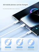 100W 3'ü 1 Arada Hızlı Şarj Kablosu 0.6m Obsidyen Siyahı + Hızlı Şarj Başlığı (Çift Portlu Şarj Seti) - 4
