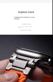 Apple Watch 49mm Ultra/Ultra2 Explorer Titanyum-Turuncu Silikon Kordon - 10