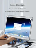 USB 2.0 - 2.5 inç SATA HDD/SSD Adaptör Kablosu - DC Güç Girişli - 3