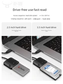 USB 2.0 - 2.5 inç SATA HDD/SSD Adaptör Kablosu - DC Güç Girişli - 5