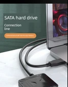 USB 2.0 - 2.5 inç SATA HDD/SSD Adaptör Kablosu - DC Güç Girişli - 7