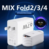Xiaomi Mix Fold 4/3/2 için 67W Hızlı Şarj Aleti - 1.5m + 2m Kablo - 2