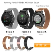 Garmin Fenix 7/6/5 22mm Üç Bilyalı Çelik Kordon - Rose Gold thumbnail 2