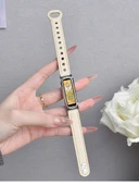 Huawei Glory 4/5 Deri Akıllı Saat Kordonu - Siyah Metalik Siyah Çerçeve thumbnail 7