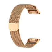 Garmin Fenix 7/6/5 22mm Üç Bilyalı Çelik Kordon - Rose Gold thumbnail 12