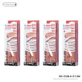 15W Hızlı Şarj 3in1 Kablo RC-C151 A-M+L+C 1.2M - Koyu Gri - 8